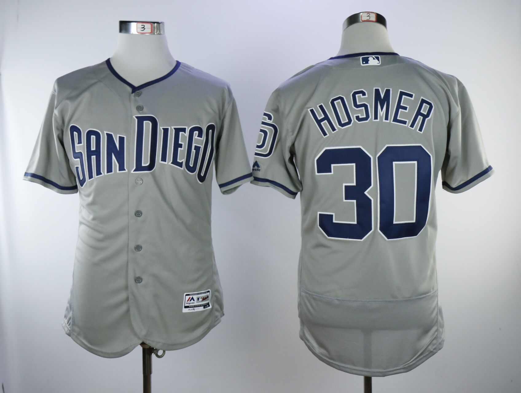 Men San Diego Padres #30 Hosmer Grey Elite MLB Jerseys->->MLB Jersey
